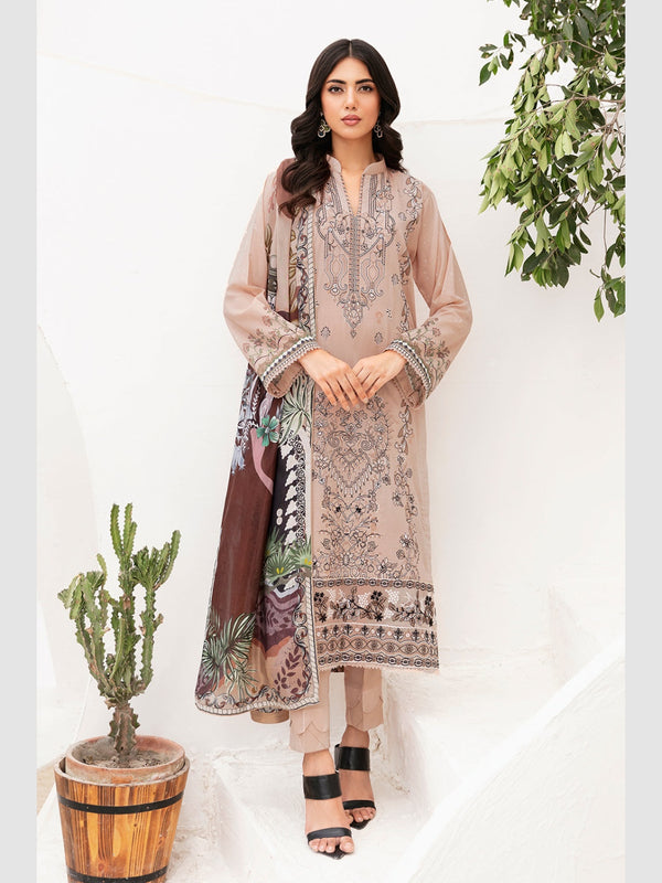 Luxury Embroidered Lawn Salwar Kameez - Pakistani Dress - C1125e 