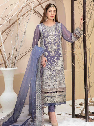 Embroidered Chiffon Jacquard Salwar Kameez