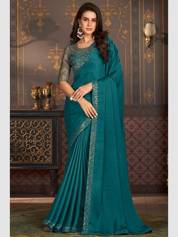 Silk Chiffon Embroidery Saree