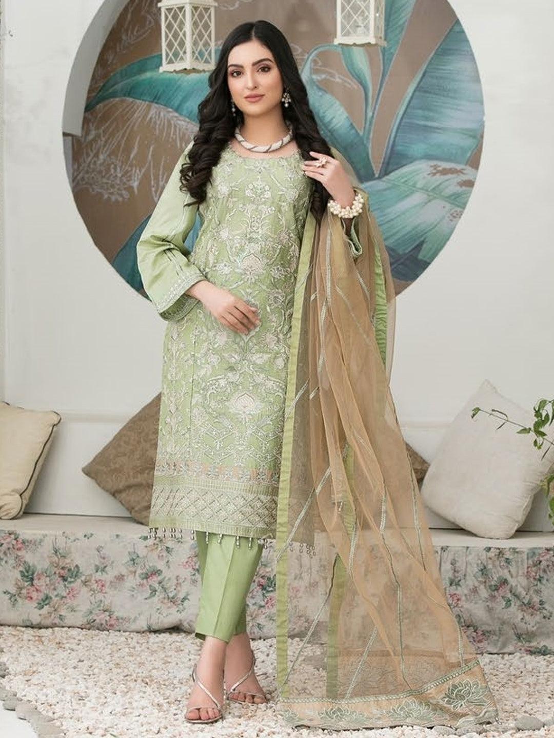 Green pakistani sale dresses