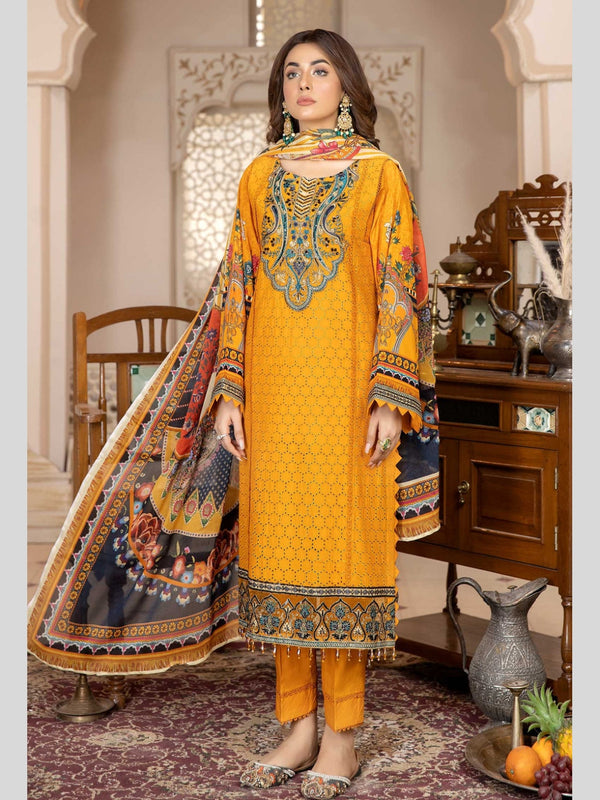 Dyed Chikankari Embroidered Salwar Kameez - Pakistani Dress - C744G ...